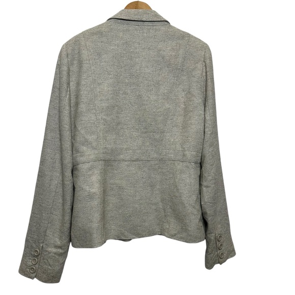 FOSSIL Gray Wool and Rayon Blend Two Button Blazer Extra Large - Picture 3 of 12